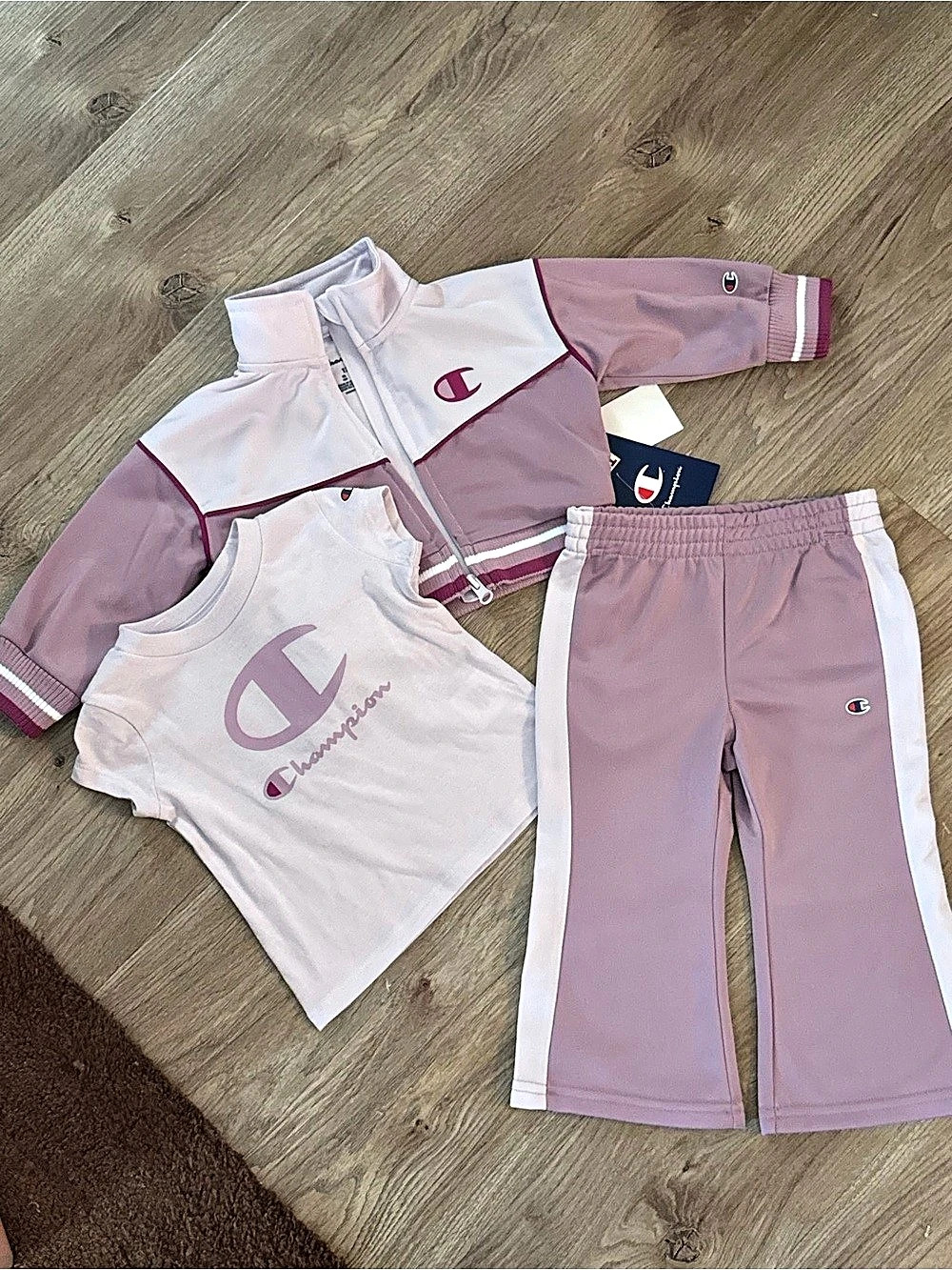 Champion Kids 3-Piece Pink & White Set NWT